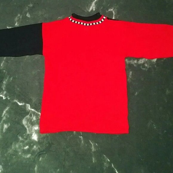 1996 Vintage Bugs Bunny Ugly Christmas Sweater Looney Tunes Black Red Hearts VTG - Picture 12 of 12